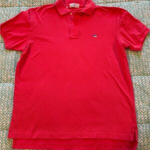 Southern Tide Men's Polo in Bright Coral/Pink with Embroidered Fish Logo